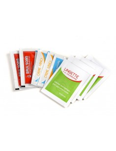 10 tampons panachés (Brûlures, Désinfectants, Arnica)