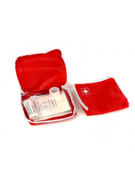Trousse de secours Tissu rouge Petit Modèle 1 à 3 personnes Trousse de secours Tissu rouge Petit Modèle 1 à 3 personnes