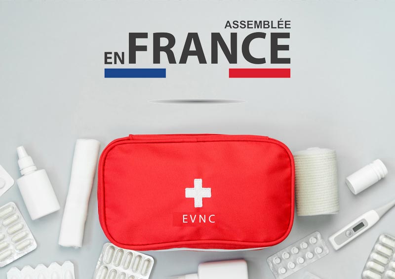Trousse de secours assemblée en France
